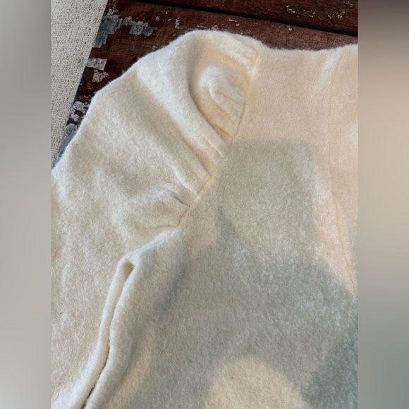 Tuckernuck Ivory Cardigan with Puff Shoulders - Picture 5 of 7